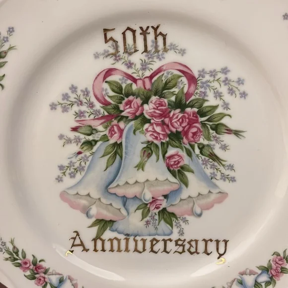 Norcrest Fine China 50th Anniversary Decorative Plate - Picture 2 of 8